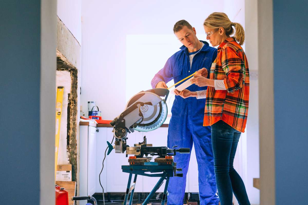 Couple renovating their home